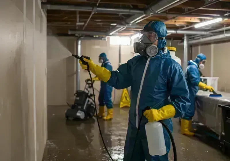 Basement Sanitization and Antimicrobial Treatment process in Madison County, ID