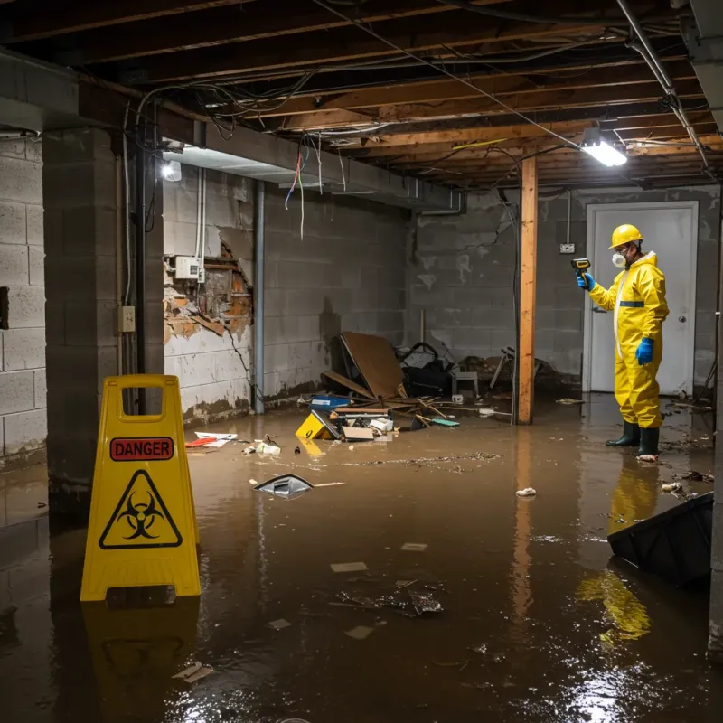 Flooded Basement Electrical Hazard in Madison County, ID Property